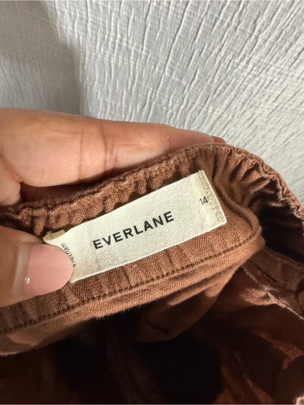 Everlane‎ The Linen Side-Button Jumpsuit Brown Size 4 Wide leg Quiet luxury Chic